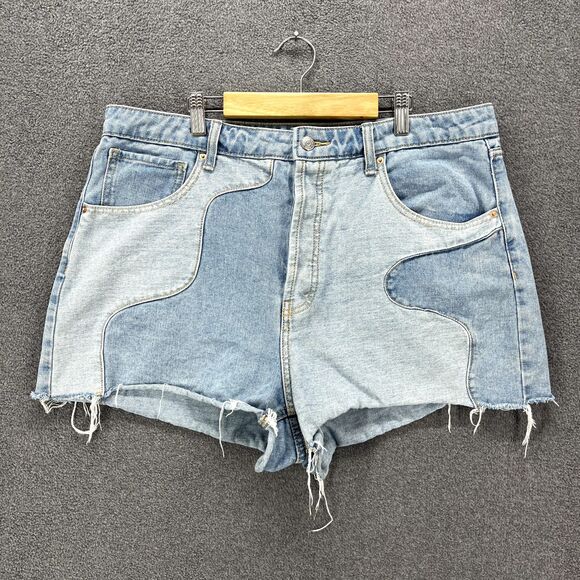 Wild Fable Jean Shorts Women's 14 Super High Rise Cut Off  Raw hem - Picture 1 of 14